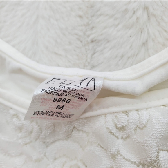 NWT Elita Women's Tank Top Lingerie White Vintage 80s 90s Canada Size Medium - Picture 5 of 8